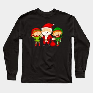 Santa and Elves- Cartoons Long Sleeve T-Shirt